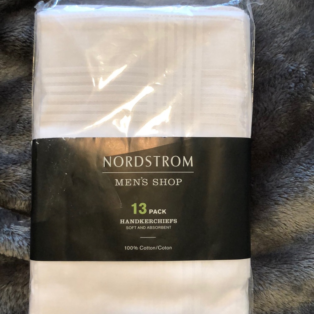 Nordstrom Men’s Shop White Handkerchiefs, 13 count